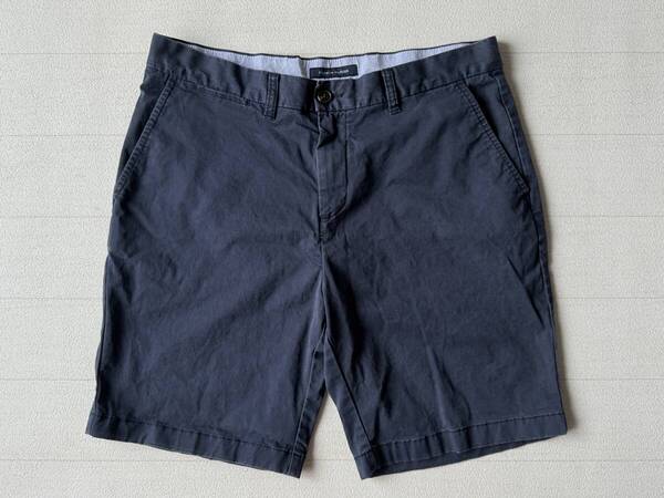 ☆送料無料☆ TOMMY HILFIGER トミーヒルフィガー 古着 チノ ショートパンツ メンズ 34 ダークネイビー ボトムス 中古 即決