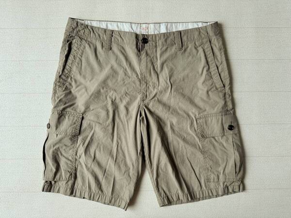 ☆送料無料☆ DOCKERS ドッカーズ USA直輸入 古着 カーゴ ショートパンツ メンズ 36 ミリタリーグリーン系 ボトムス 中古 即決