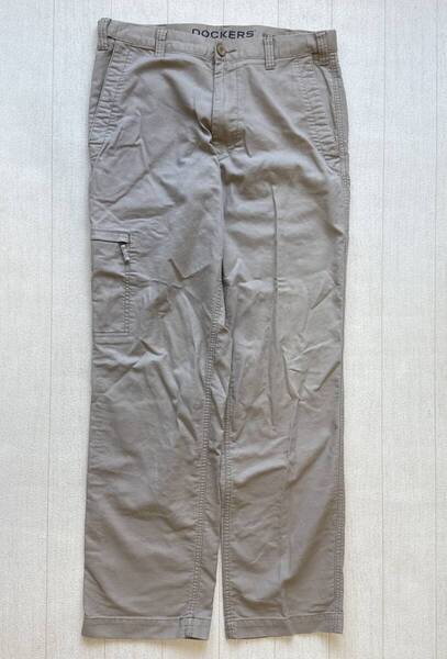 ☆送料無料☆ DOCKERS ドッカーズ USA直輸入 古着 クラシックフィット ロングパンツ トラウザー メンズ 34 サンドベージュ ボトムス 中古