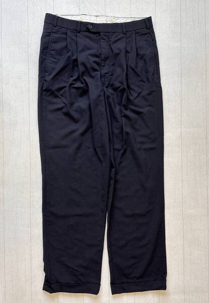 ☆送料無料☆ Brooks Brothers ブルックスブラザーズ USA直輸入 古着 ロングパンツ スラックス メンズ 34R ブラック ボトムス 中古 即決