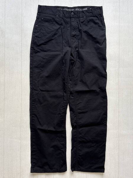 ☆送料無料☆ SMITH’S WORKWEAR USA直輸入 古着 5ポケット ロングパンツ トラウザー メンズ 32 ブラック ボトムス 中古 即決
