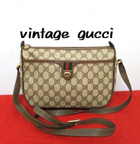 美品!Gucci シェリーライン ショルダーバッグ GG オールドグッチ 希少