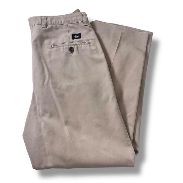 90s ドッカーズ DOCKERS ツータック チノパン W33 ベージュ 古着