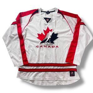 CANADA カナダ代表 ホッケーシャツ レプリカ ゲームシャツ 白 L