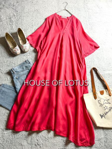 【HOUSE OF LOTUS】ハウスオブロータス Aラインワンピース Vネック