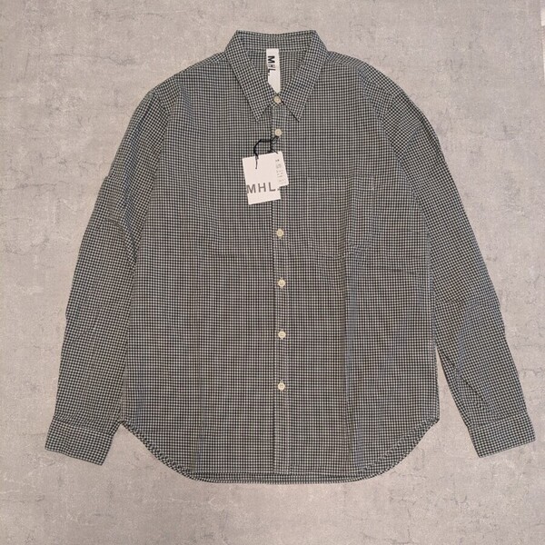 MHL. エムエイチエル チェック柄シャツ 長袖 メンズ M コットン100%