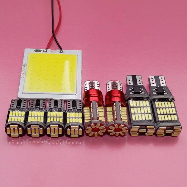 JF1/2 NBOX 後期(N-BOX) 超爆光!T10 LED ルームランプ ポジション ナンバー灯 バックランプ 9個セット ホンダ/45/57/26/s24/c48