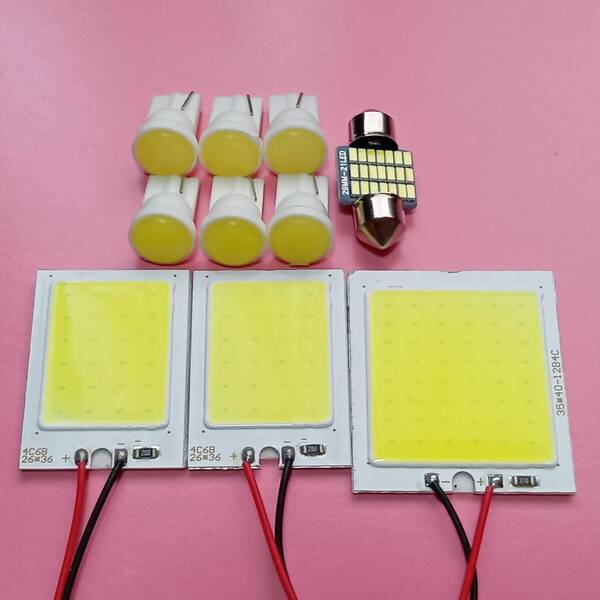 ZVW30系 プリウス 後期 爆光!LED ルームランプ ナンバー灯 COB 10点セット ホワイト トヨタ /c48/c24/t28/c1