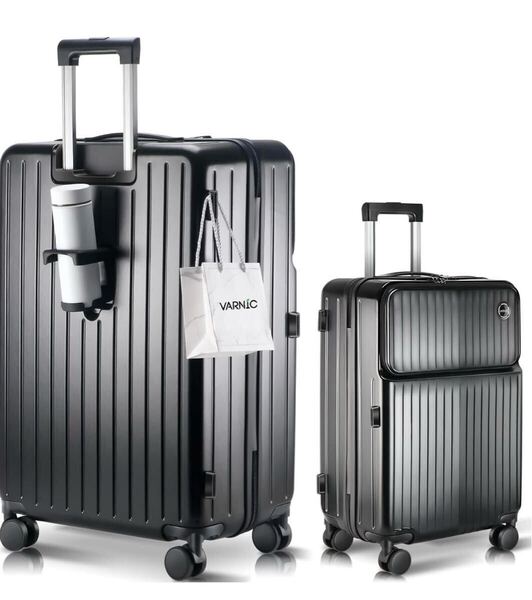 訳あり特価 スーツケース トップオープン式 多機能 キャリーバッグ USBポート付き カップホルダー付き Mサイズ 傷あり