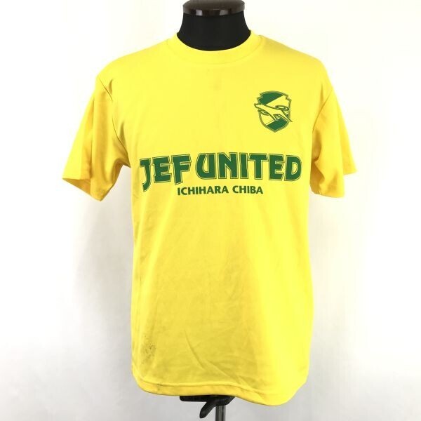 ジェフユナイテッド市原・千葉/Tシャツ【メンズM/黄色/yellow】Jリーグオフィシャルグッズ/サッカー/Tops/Shirts◆BH979