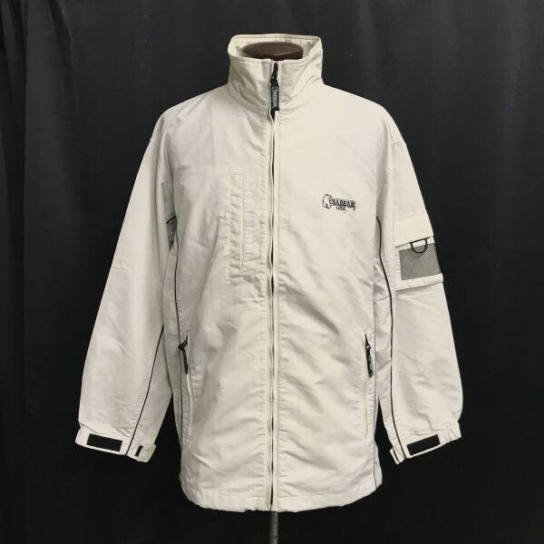 Bear USA/ベアー★ナイロンジャケット【メンズM/ベージュホワイト】アウター/ブルゾン/アウトドア/Coat/Jacket/Jumper◆BH820