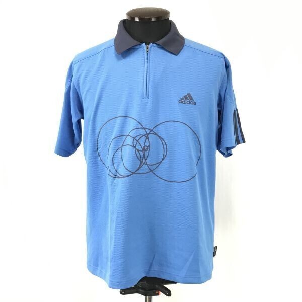 レア☆adidas☆2002 FIFA WORLD CUP/半袖ポロシャツ【メンズS/blue/青】日韓ワールドカップ/サッカー/日本・韓国/Tops/Shirts◇zBH790a