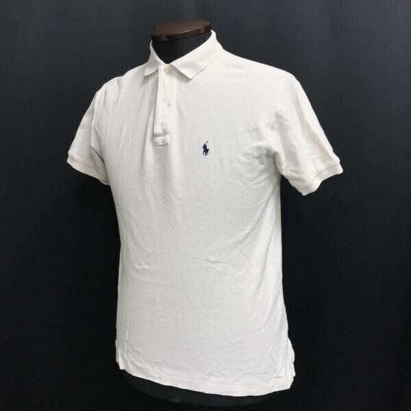 日本正規代理店タグ★RALPH LAUREN★半袖ポロシャツ【レディースM/white/白】コットン/Tops/Shirts◆BH738