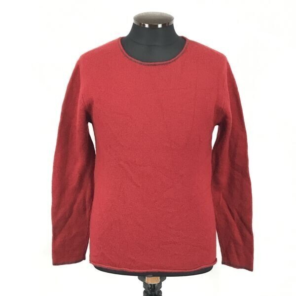 メンズメルローズ★ウール100%/ニットセーター【メンズ3/赤/レッド】MEN'S MELROSE◆BG568
