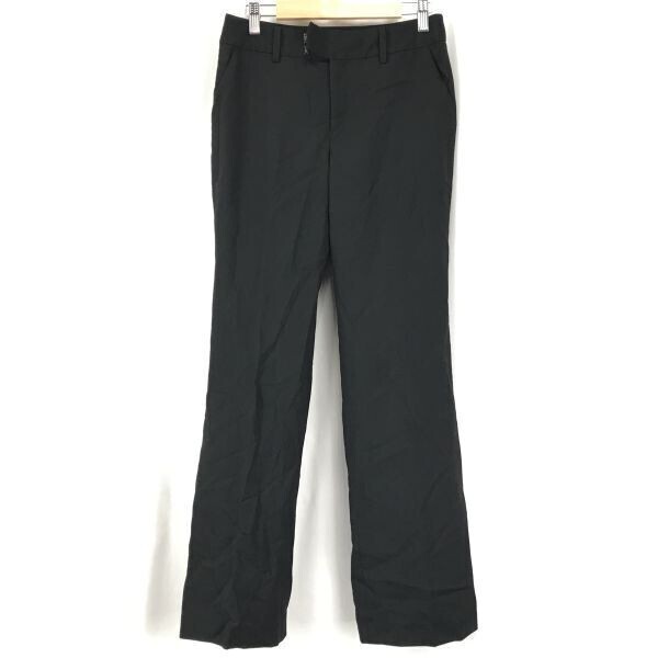 COMME CA ISM★ウール/ストレートパンツ/スラックス【レディースM/股下80cm/黒/ブラック】◆BG184