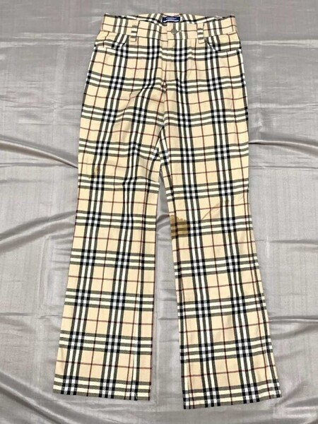 三陽商会★BURBERRY BLUE LABEL★バーバリー★サイズ36★ボトムス/パンツ★ベージュ バーバリーチェック▽2-236