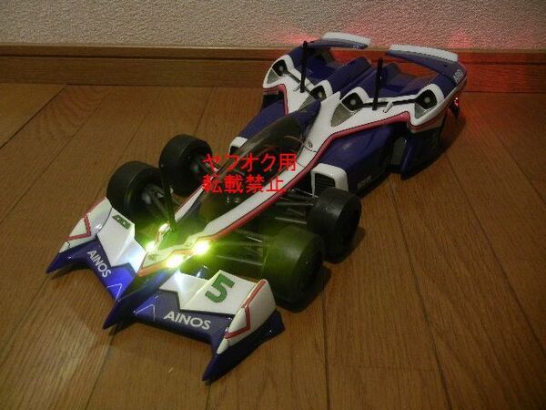 新世紀GPXサイバーフォーミュラ 凰呀 AN-01 カーボンサス シャーシ フルベア LED電飾 (シェブロン アスラーダ GSX 6輪 タミヤ F103 F1)