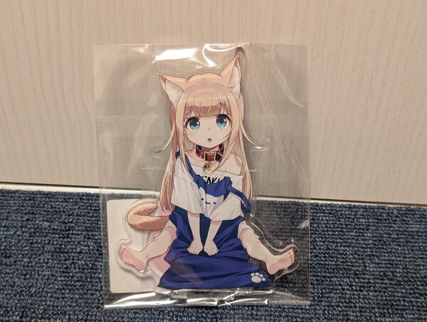 DMMスクラッチ うちのねこが女の子でかわいい スクラッチ C-2 アクリルスタンド エプロンきなこ ジャンク品扱い アクスタ