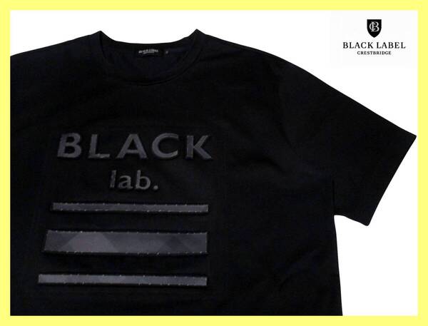 大人気 M~L 3D加工!BIGロゴ/CBチェックデザイン 半袖 Tシャツ 夏◇ブラックレーベルクレストブリッジ BLACKLABEL CRESTBRIDGE バーバリー