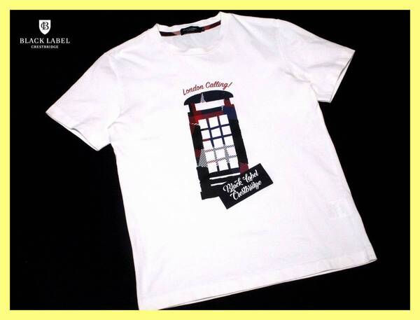 美品!CBチェックプリントデザイン!半袖 Tシャツ 希少SS~S 夏◇ブラックレーベルクレストブリッジ BLACKLABEL CRESTBRIDGE バーバリー