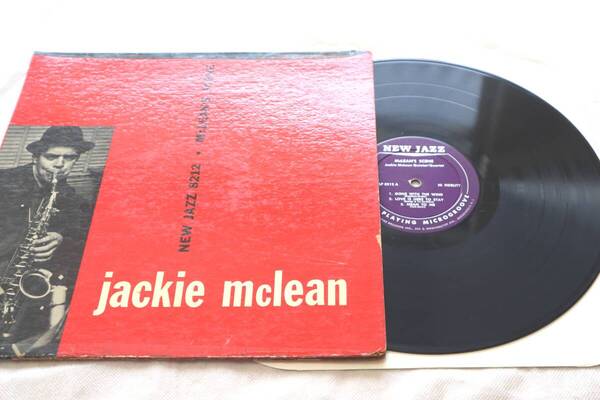 米国盤 LP Jackie McLean McLean's Scene NEW JAZZ NJLP 8212 Mono DG RVG 両面深溝 オリジナル盤 モノラル US盤 Prestige Blue Note