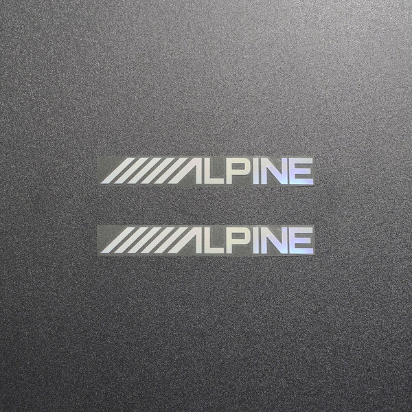 新品・未使用☆ALPINE アルパイン カッティングステッカー オーロラ 2枚 縦14mm×横110mm |切り文字|切文字|新品|送料無料|匿名配送
