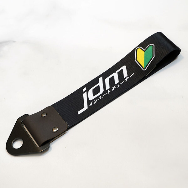 新品・未使用☆jdm 初心者マーク 牽引ストラップ トーストラップ 高強度ナイロン製 ボルト付き 牽引フック ベルト式 送料無料