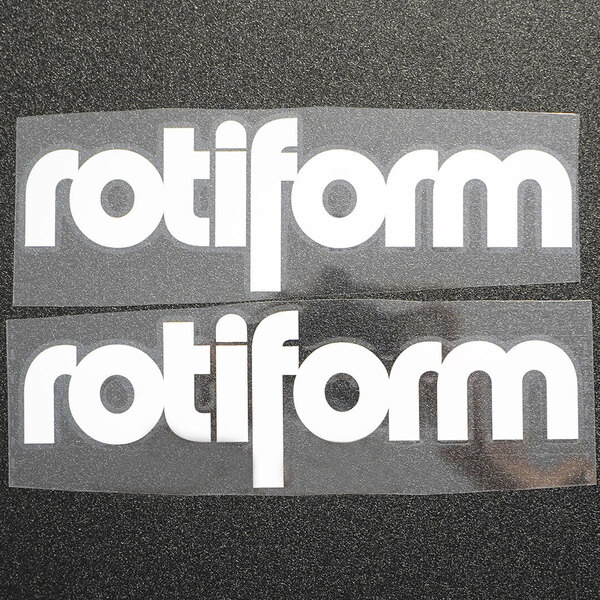 新品・未使用☆rotiform ロティフォーム カッティングステッカー ホワイト 2枚 縦64mm×横202mm |デカール|切り文字|切文字|新品|送料無料