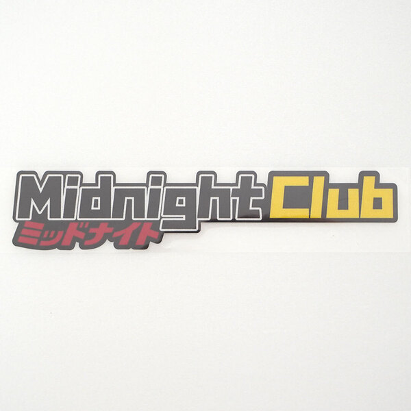 新品・未使用☆MidnightClub ミッドナイト プリントステッカー 1枚 縦36mm×横178mm 湾岸ミッドナイト 湾岸MIDNIGHT CLUB デカール