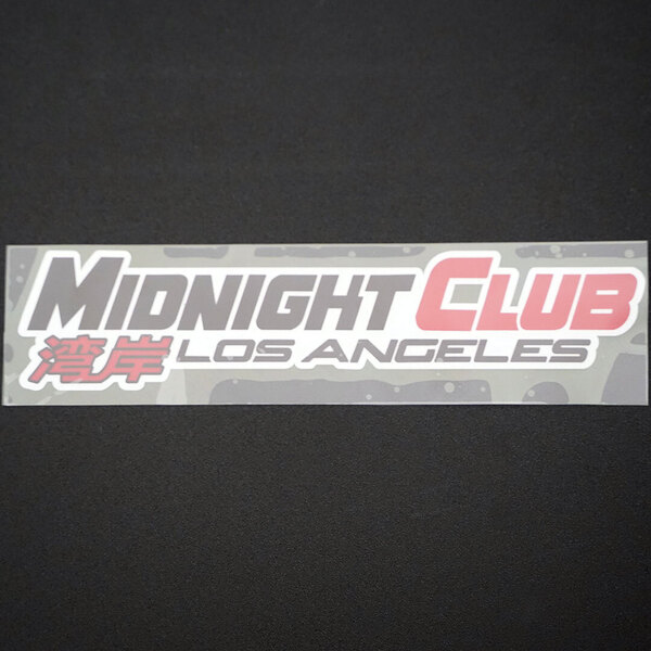 新品・未使用☆MidnightClub 湾岸 LOS ANGELES プリントステッカー 1枚 縦42mm×横185mm 湾岸ミッドナイト 湾岸MIDNIGHT CLUB LOS ANGELES