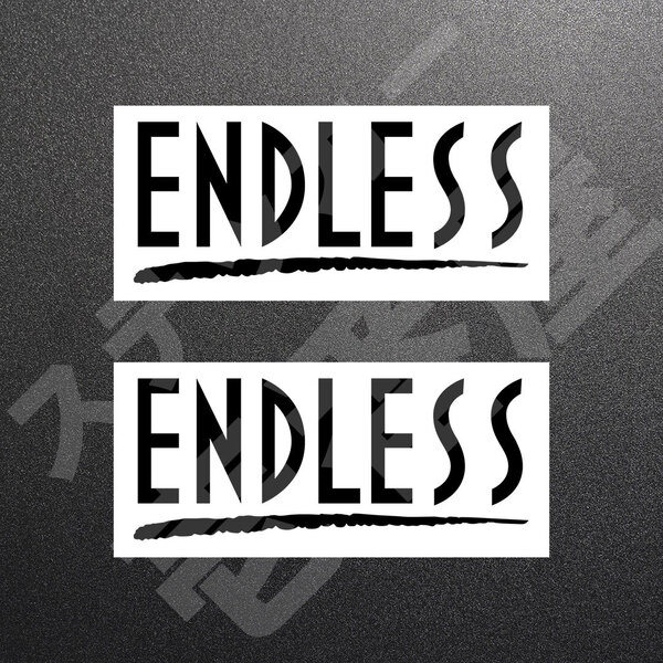 超高品質☆ENDLESS エンドレス カッティングステッカー ブラック 2枚 縦62mm×横150mm エンドレス 切り文字|切文字|新品|未使用|送料無料