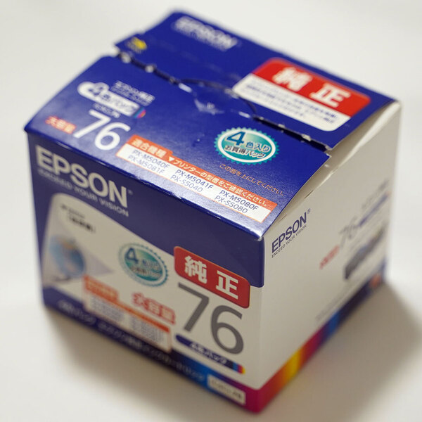 新品・未使用☆EPSON (エプソン) 純正インクカートリッジ(4色パック・大容量) IC4CL76 PX-M5040F PX-M5041F PX-M5080F PX-M5081F