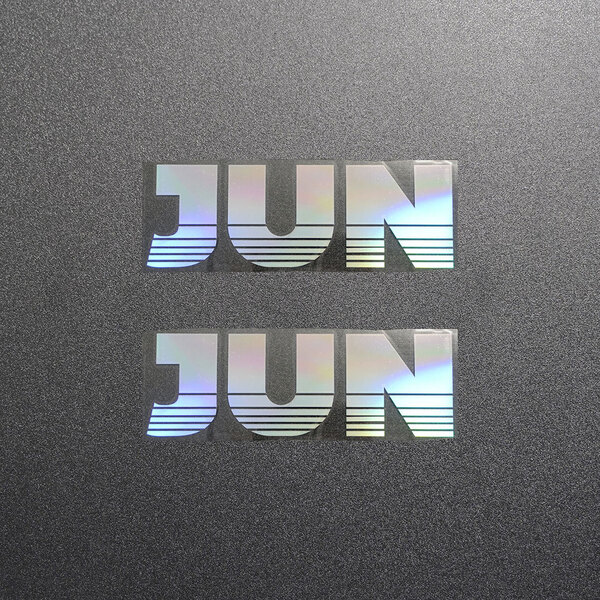 新品・未使用☆JUN ジュン・マシンショップ カッティングステッカー オーロラ 2枚 縦37mm×横110mm |切り文字|切文字|新品|送料無料