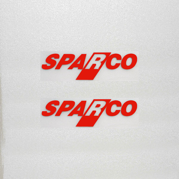 新品・未使用☆SPARCO スパルコ カッティングステッカー レッド 2枚 縦32mm×横110mm |デカール|切り文字|切文字|新品|送料無料