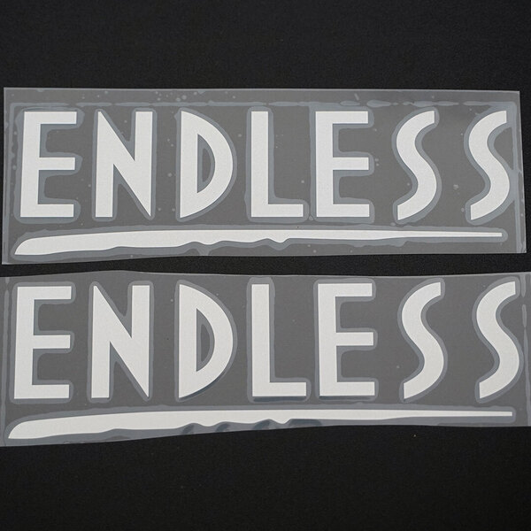 新品・未使用☆ENDLESS エンドレス カッティングステッカー シルバー 2枚 縦60mm×横201mm |切り文字|切文字|新品|送料無料|匿名配送