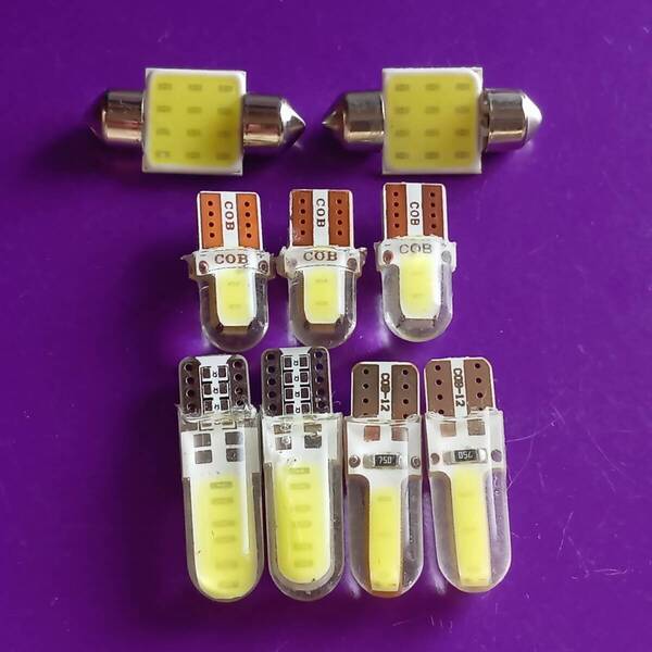 フルCOB ZF1/2 CR-Z (CRZ) 超爆光! T10 LED ルームランプ バックランプ ナンバー灯 9個セット ホワイト ホンダ /c6/c3/c2/6/t31