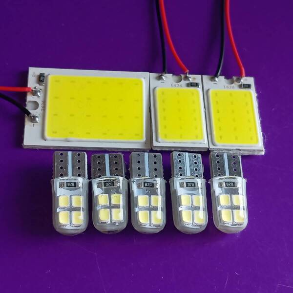ZVW52 プリウス PHV 超爆光!T10 LED ルームランプ 8個セット ホワイト トヨタ /c24/c18/c8