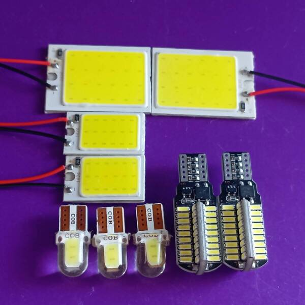 HM1 HM2 バモス 超爆光!T10 LED ルームランプ バックランプ ポジション球 ナンバー灯 9個セット ホワイト ホンダ /c24/c18/72/c2