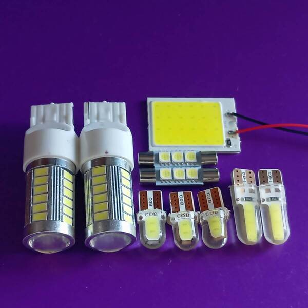 GL3W エクリプスクロス PHEV 爆光! T10 LED ルームランプ ナンバー灯 バックランプ 10個セット ホワイト 三菱 /c24/33/c2/f3