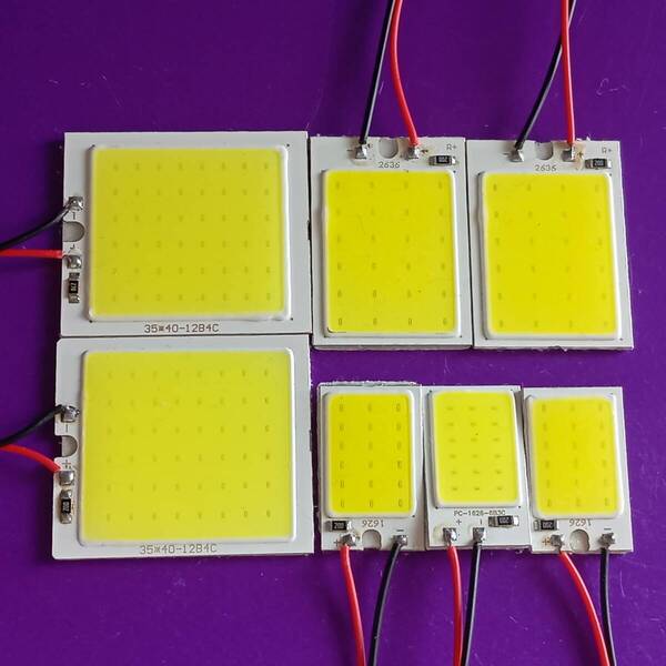 ZRR70系 ヴォクシー(ドームランプ車) 爆光 T10 LED ルームランプ COB全面発光 7点セット ホワイト トヨタ /c48/c24/c18