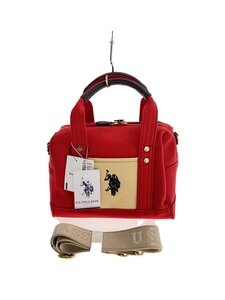 U.S.POLO ASSN.◆ボストンバッグ/キャンバス/RED