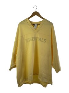 FOG ESSENTIALS◆FOOTBALL TEE/フットボールTシャツ/L/コットン/イエロー/125SP244101F/タグ付