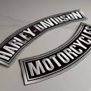 ハーレーダビッドソン 刺繍ワッペン 上下2点セット モーターサイクルズ バイク HARLEY-DAVIDSON アイテム