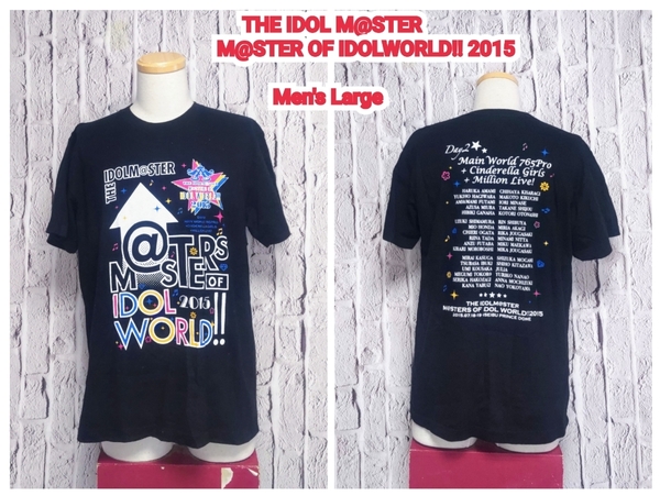 ★送料無料★ THE IDOL M@STER M@STER OF IDOL WORLD!! 2015 Tシャツ アイドルマスター ライブTシャツ Large