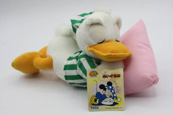 送料無料! Disney(ディズニー) お眠り ドナルドダック ぬいぐるみ 新品未使用 タグ付き (検索:ミニーマウス/くまのプーさん/ダッフィー )