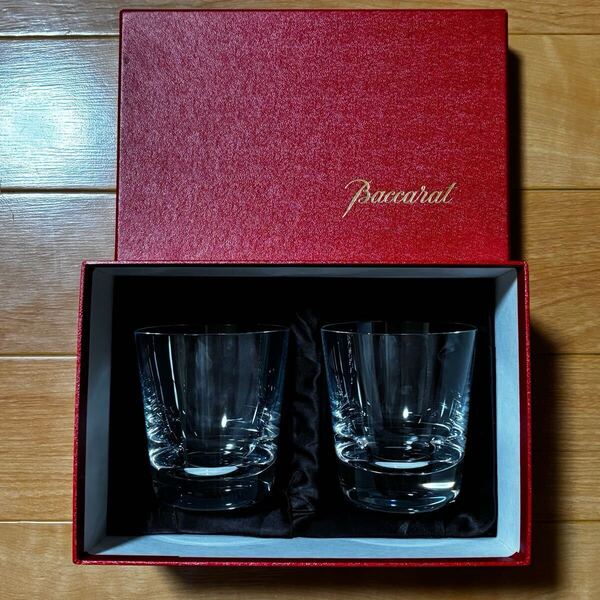 新品 バカラ Baccarat パーフェクション ペア ロック グラス クリスタルガラス クリア 未使用 ディスプレイ コレクション 送料無料