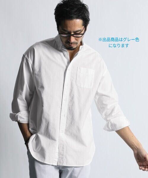 The DUFFER of ST.GEORGE OXFORD B.D. LOOSE SHIRT: オックスフォードルーズシルエット ボタンダウンシャツ【M】【Grey】【2023/SS】