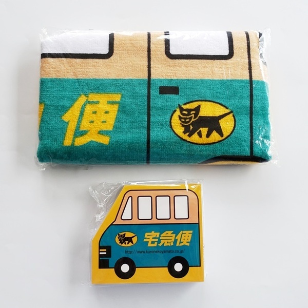 ☆新品☆ヤマト運輸 クロネコヤマト フェイスタオル&卓上メモ帳 宅急便 ヤマト運輸グッズ 非売品 希少 レア