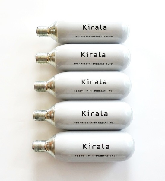 ☆新品☆Kirala 炭酸ガスカートリッジ 74g×5本セット キララ 炭酸ガス 内容量74g/98ml ※ミニガス ビールサーバーにご使用可能-②