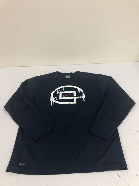 送料無料★NIKE ナイキ★長袖Tシャツ バスケットボールウェア ロンT トップス★メンズ Mサイズ★ネイビー #70627sau